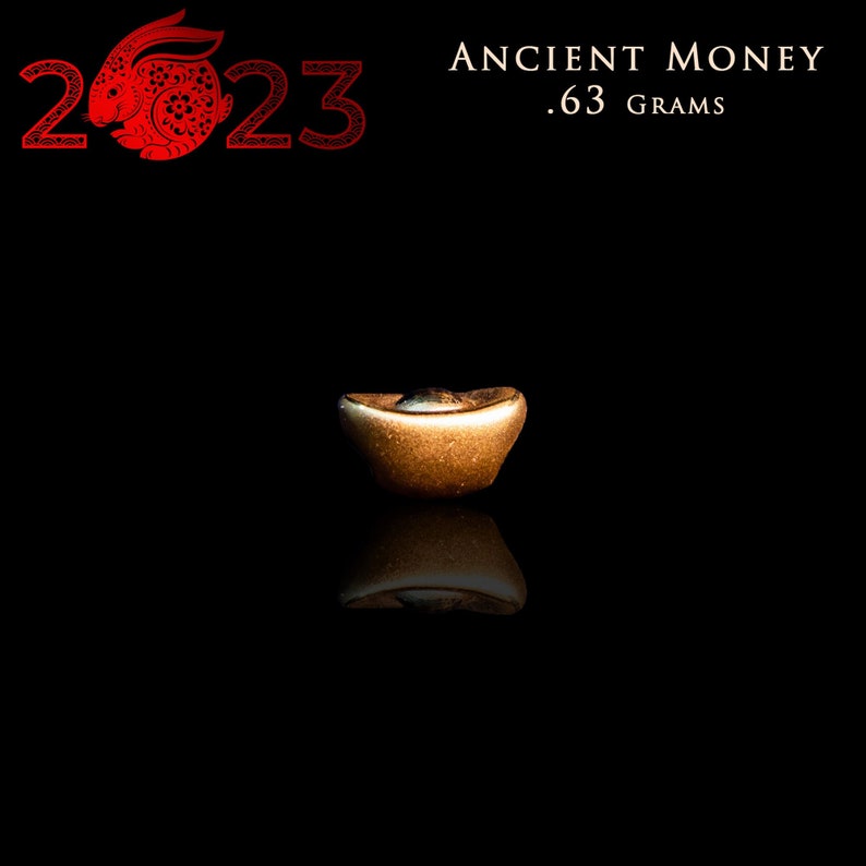 Ancient Coin Prosperity Bead 3D 24k Solid Gold Traditional Chinese New Year 2021 for Wealth and Luck image 2