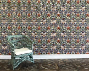 Printable TEMPLATE - William Morris wallpaper Snakeshead 1/12 scale & 1/24 scale