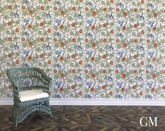 Printable TEMPLATE - William Morris wallpaper Trellis 1/12 scale & 1/24 scale