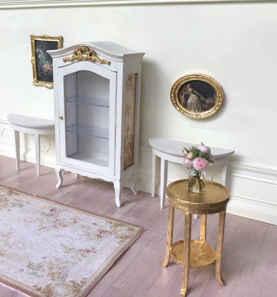 Miniature Gold Gilt Table French 17th Century Style Shabby Miniature Gold Gilt Table French 17th, Shabby Chic Round Side Table