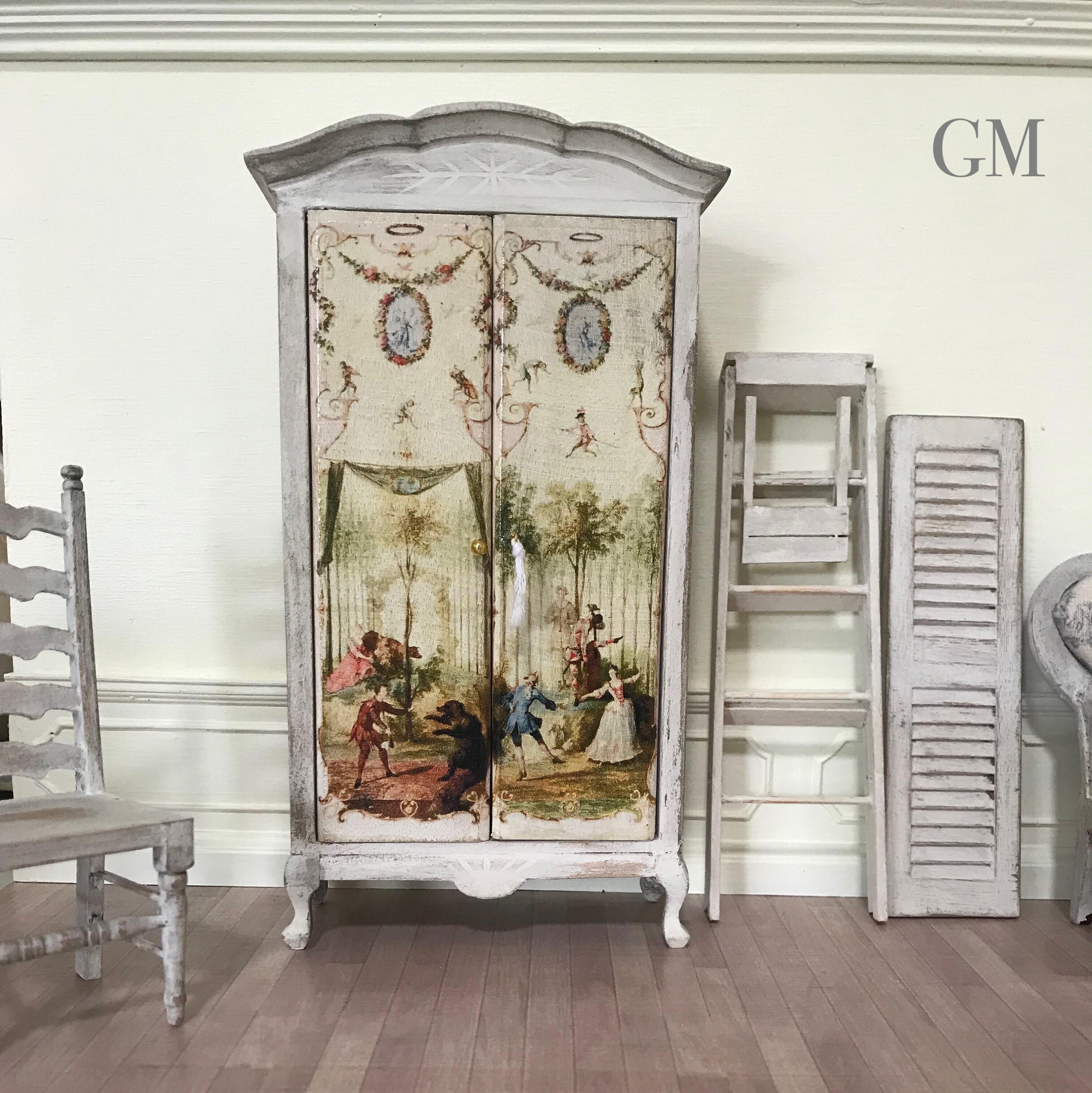 Shabby chic 2024 armoire wardrobe