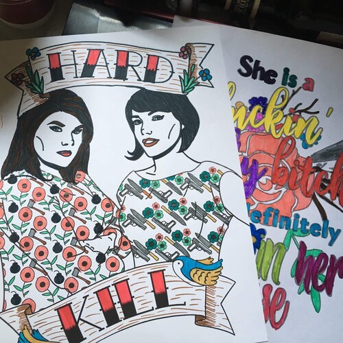 My Favorite Murder Printable Coloring Pages / Instant Digital Etsy