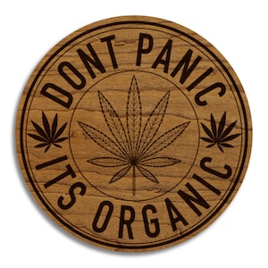 Don&#39;t Panic It&#39;s Organic Coaster – Crafted from Cherry or Maple Wood