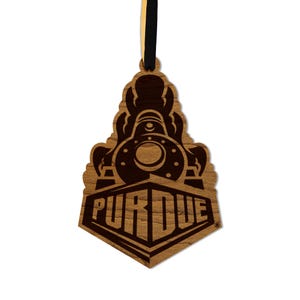 Purdue University Boilermakers Ornament – Crafted from Cherry and Maple Wood