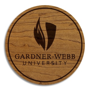 Gardner Webb University Academic Mark Coaster – Crafted from Cherry or Maple Wood
