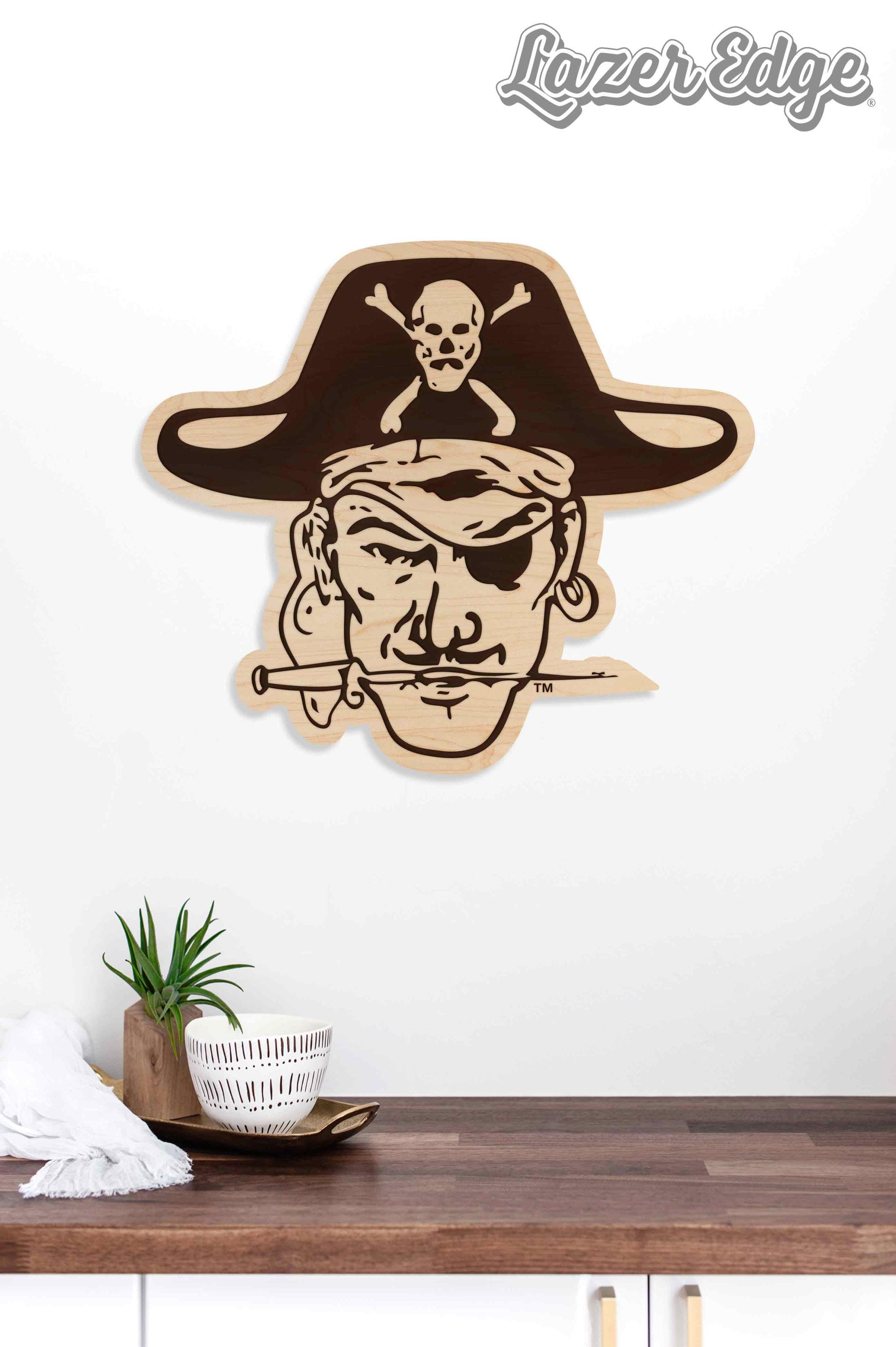 NCAA East Carolina Pirates 4x4 Perfect Cut Color Decal - Officially Licensed, Team Color, Removable & Reusable Vinyl Sticker - View #12