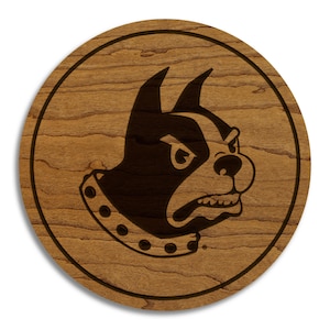 Wofford College Terriers Coasters – Crafted from Cherry or Maple Wood – Wofford Terriers
