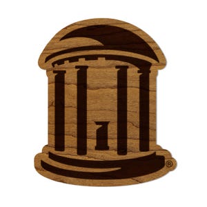 University of North Carolina Chapel Hill Old Well Magnet - Crafted from Cherry or Maple Wood - UNC Tar Heels