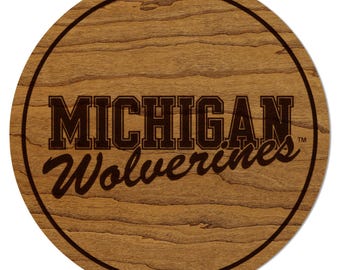 University of Michigan Wolverines Coaster – Crafted from Cherry or Maple Wood