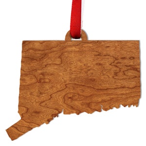 State Outline Ornament - All 50 States Available - Crafted from Cherry or Maple Wood