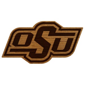 Oklahoma State University OSU Wall Hanging - Crafted from Cherry or Maple Wood - Oklahoma State Cowboys