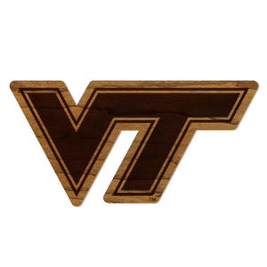 Virginia Tech VT Magnet - Crafted from Cherry or Maple Wood - Virginia Tech Hokies