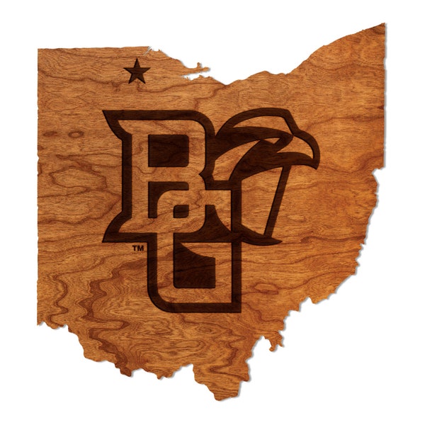 Bowling Green State University (BGSU) - Wall Hanging - Crafted from Cherry or Maple Wood