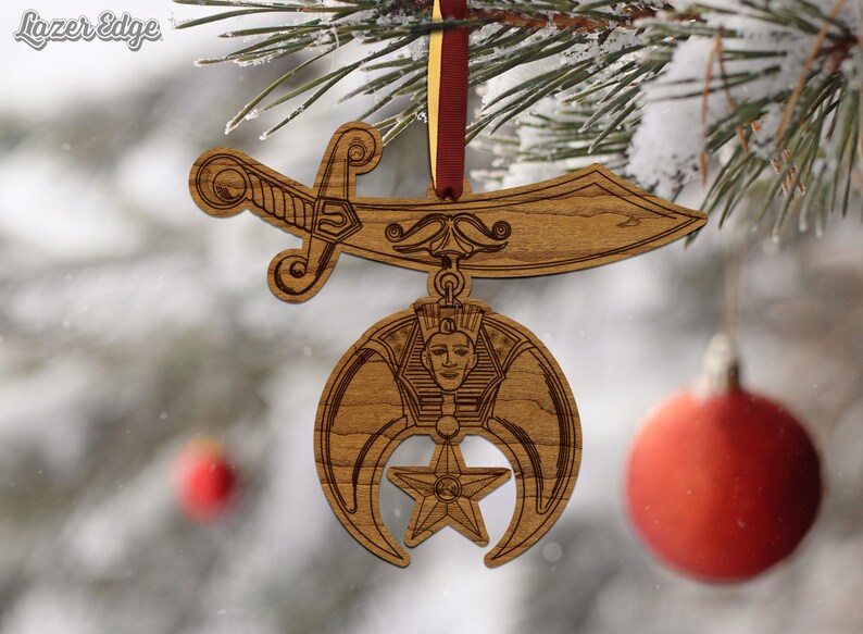 Pharaoh Ribbon Shriners Ornament – Crafted From Cherry or Maple Wood - Etsy