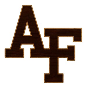 U.S. Air Force Academy AF Cutout Wall Hanging - Crafted From Cherry and ...
