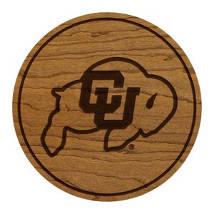 University of Colorado Boulder Buffaloes Coaster – Crafted from Cherry or Maple Wood