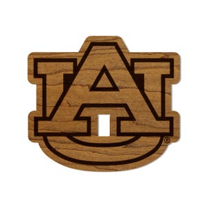 Auburn University Logo Magnet - Crafted from Cherry or Maple Wood - Auburn Tigers