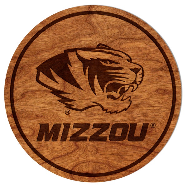 Mizzou Tigers Untersetzer – Handarbeit aus Kirsch- oder Ahornholz – Universität von Missouri