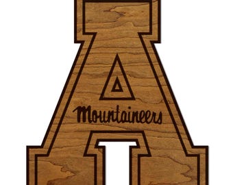 Appalachian State University Block A Logo Wall Hanging - Crafted from Cherry or Maple Wood