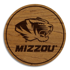 University of Missouri Tigers Coaster – Crafted from Cherry or Maple Wood – University of Missouri