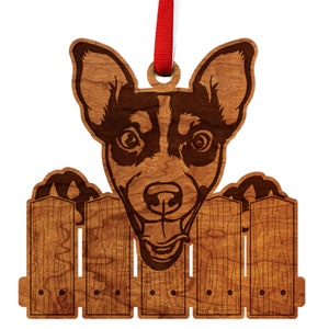 Jack Russell Ornament – Crafted from Cherry or Maple Wood