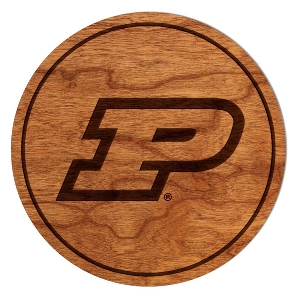 Purdue University Boilermakers Coaster – Crafted from Cherry or Maple Wood – Purdue University