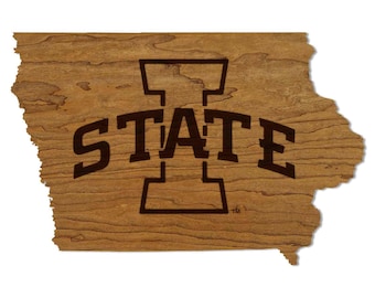 Iowa State ロゴ ショルダーバッグ アイボリー used Iowa State University State With Block I Wall Hanging - Crafted