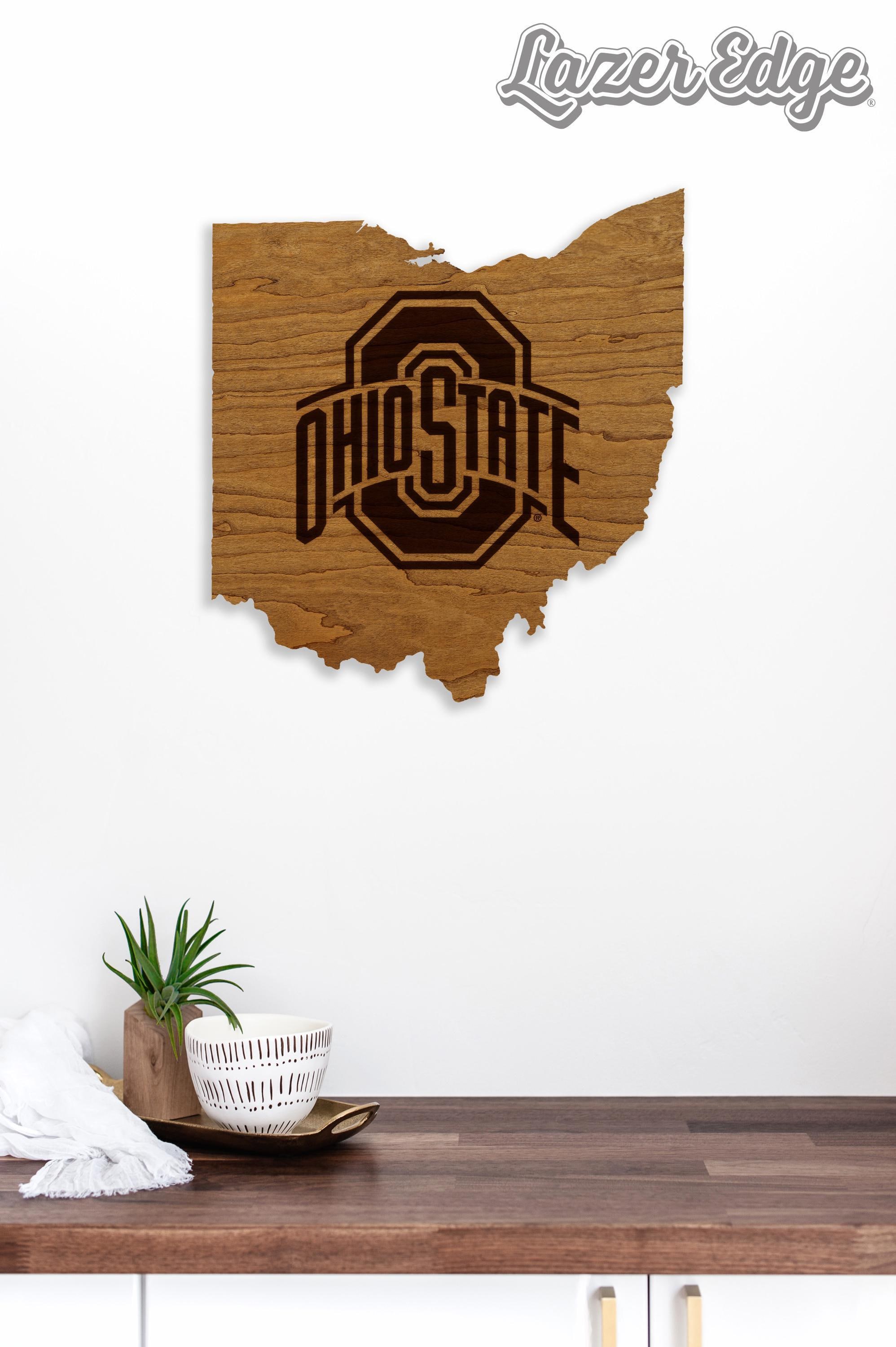 Wincraft NCAA Ohio State University Zaunschild Aus Holz – Offiziell Lizenziert, Retro-Design | 20,3 Cm