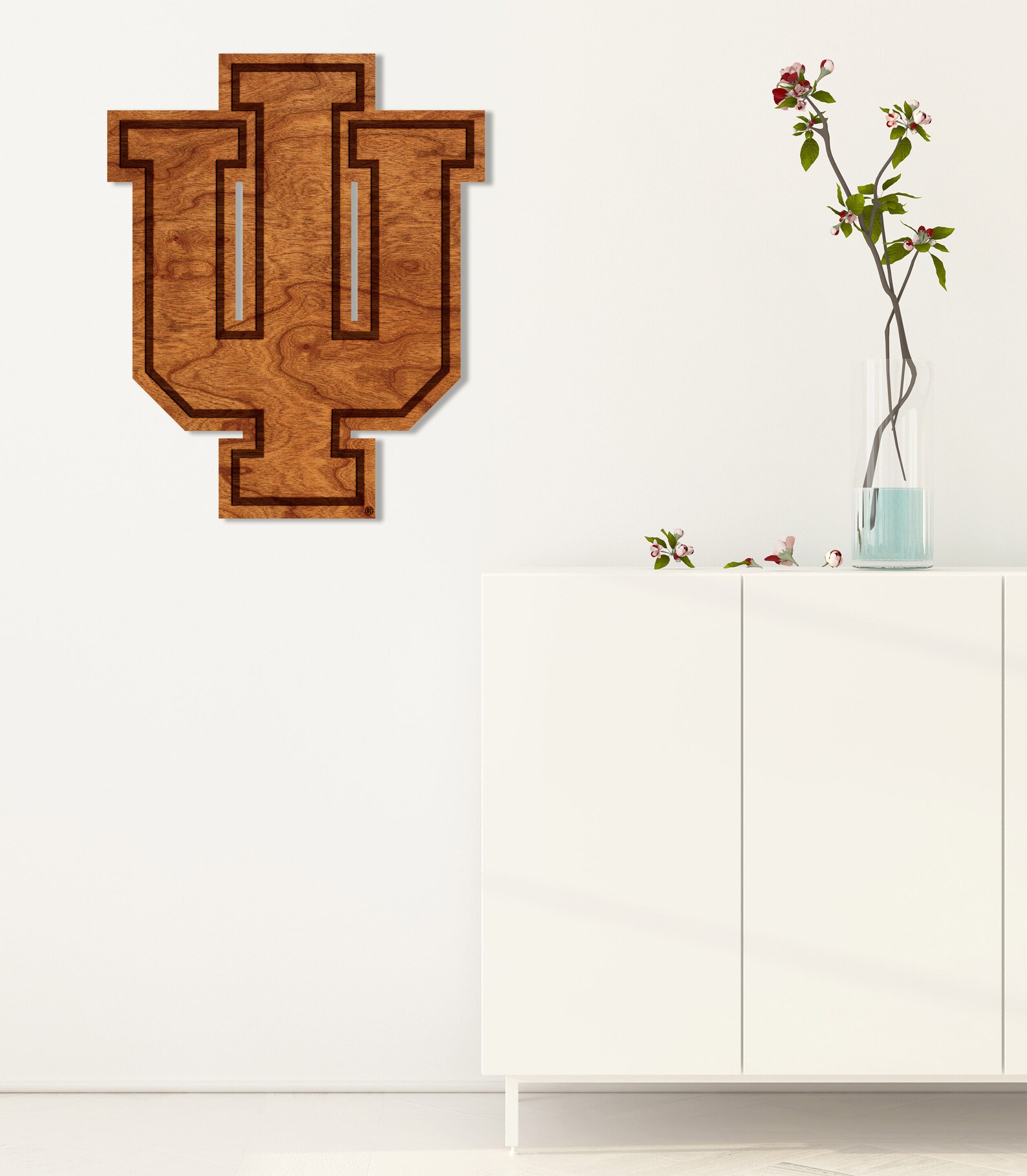 Indiana University IU Wall Hanging Logo IU Block Etsy