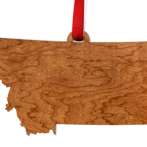 State Outline Ornament - All 50 States Available - Crafted from Cherry or Maple Wood