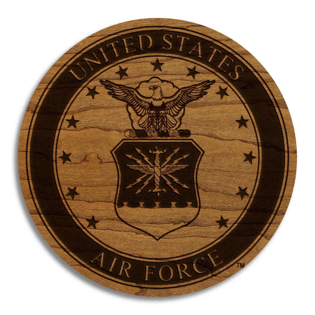 Usaf Coasters United States Air Force Seal Coaster - Crafted From Cherry or Maple ...