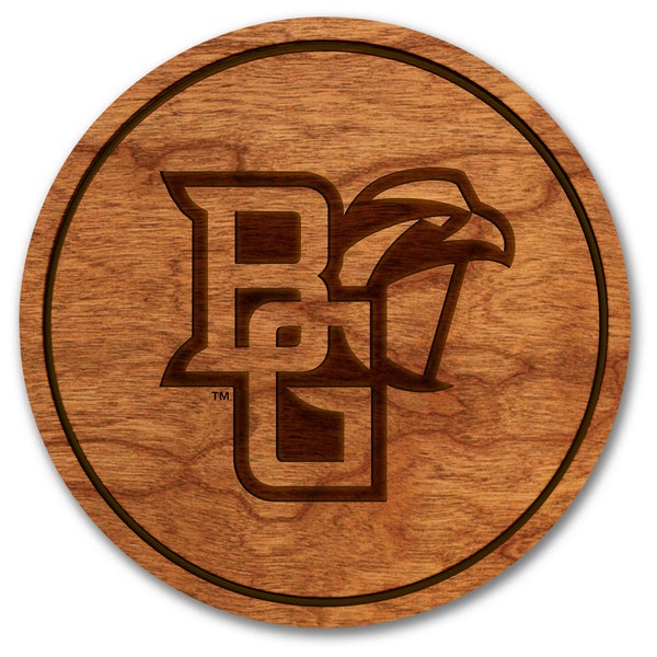 Bowling Green Falcons Coaster – Crafted from Cherry or Maple Wood – Bowling Green State University (BGSU)