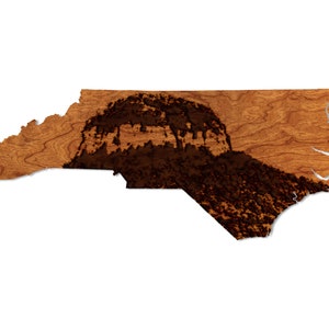 Pilot Mountain, NC Wall Hanging - Crafted from Cherry or Maple Wood