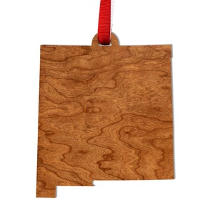 State Outline Ornament - All 50 States Available - Crafted from Cherry or Maple Wood