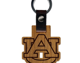 Auburn University Wooden Keychain – Crafted from Cherry or Maple Wood