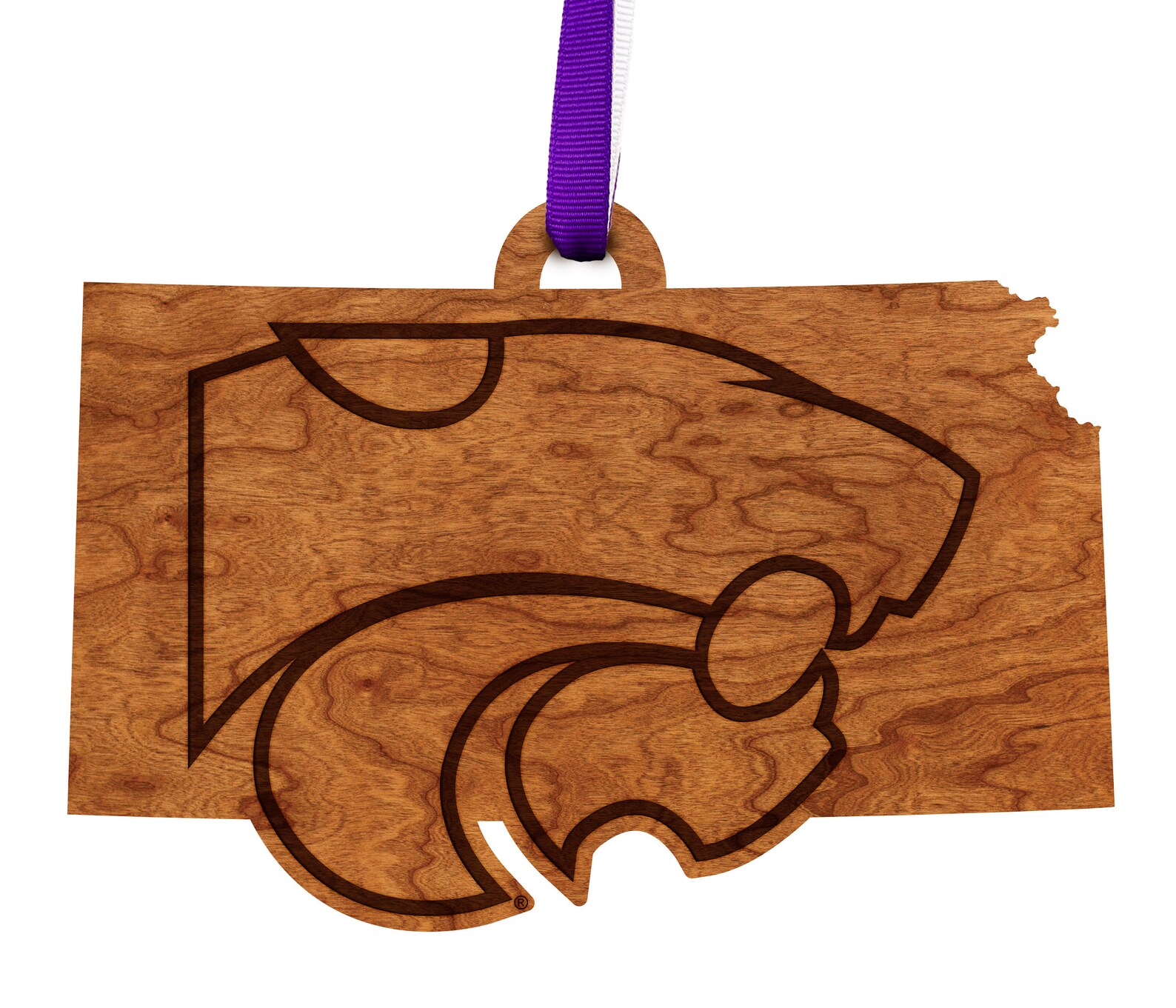 Kansas State Wildcats Ornament Crafted from Cherry Wood Etsy