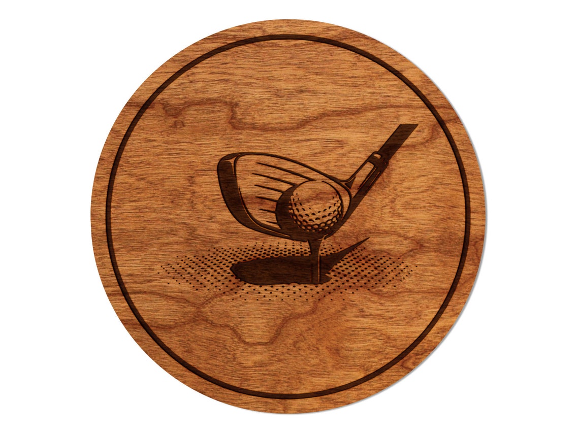 Golf Coaster Click to See Multiple Designs Crafted from Etsy
