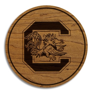 University of South Carolina Gamecocks Coaster – Crafted from Cherry or Maple Wood