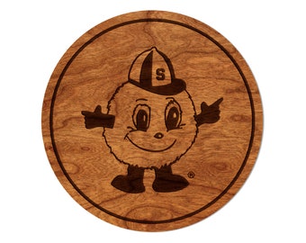 Syracuse Orange Coaster – Crafted from Cherry or Maple Wood – Syracuse University (SU)