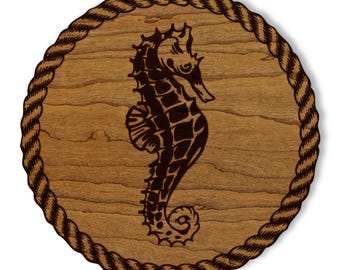 Seahorse Coaster – Crafted from Cherry or Maple Wood
