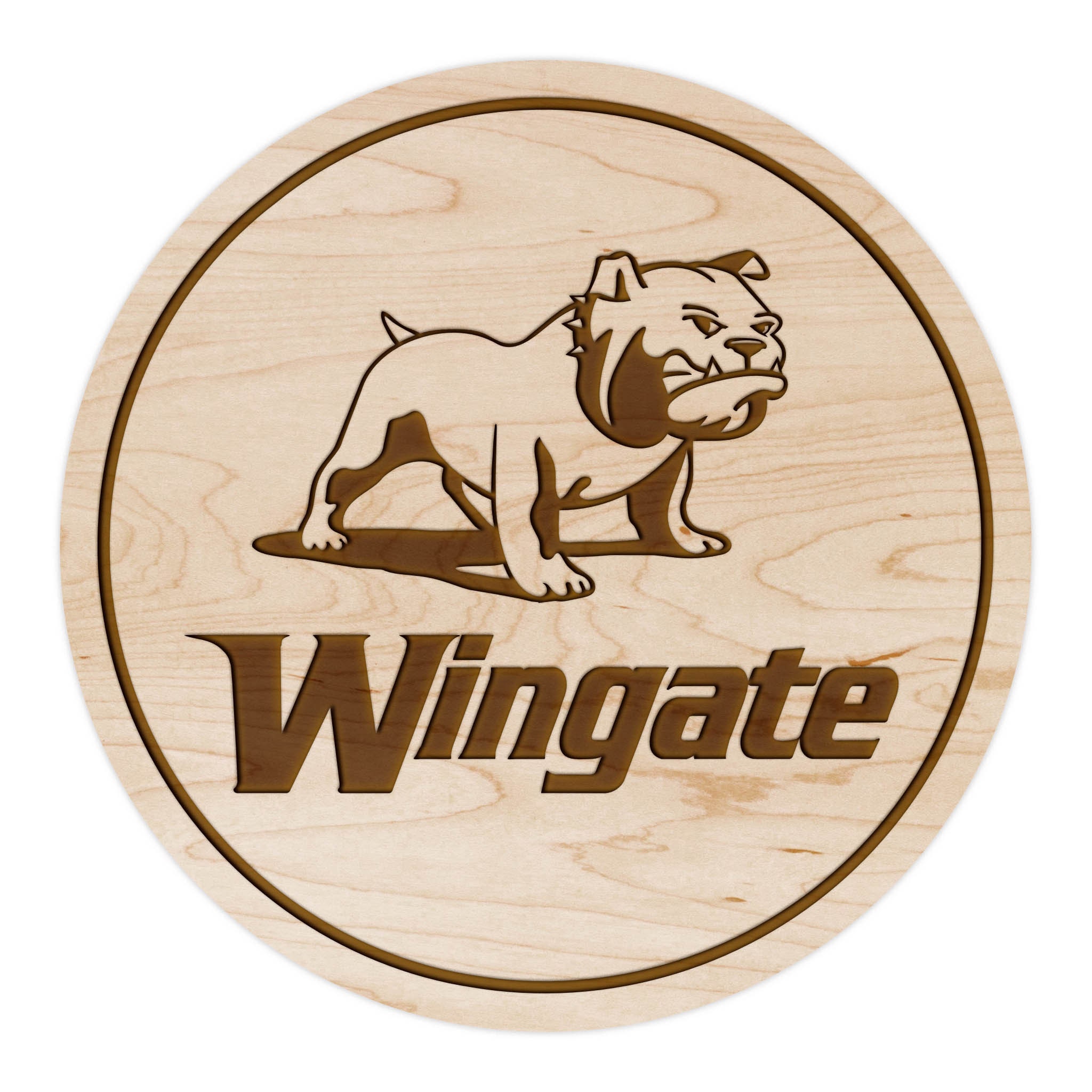 Wingate University Bulldogs Coaster Crafted from Cherry or Etsy