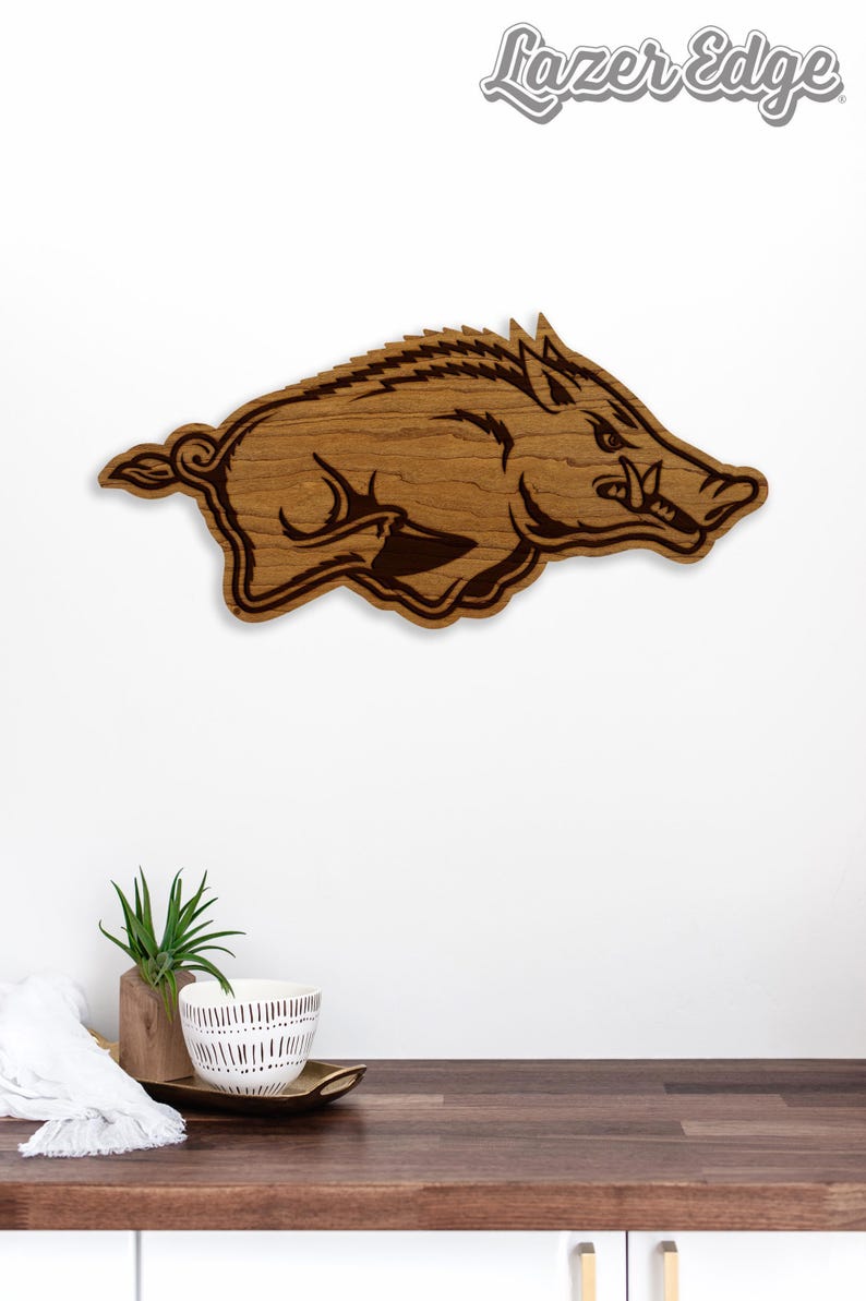 University of Arkansas Razorback Cutout Wall Hanging – Crafted From ...
