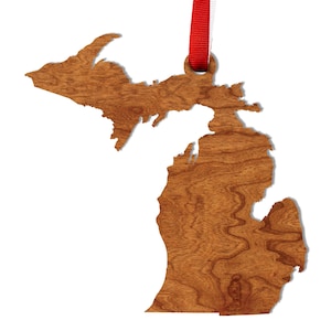 State Outline Ornament - All 50 States Available - Crafted from Cherry or Maple Wood