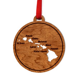 State Outline Ornament - All 50 States Available - Crafted from Cherry or Maple Wood