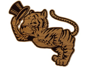 Clemson University Tiger Paw Magnet - Crafted from Cherry or Maple Wood