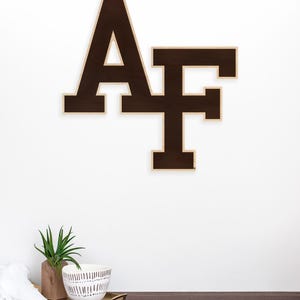 U.S. Air Force Academy AF Cutout Wall Hanging - Crafted From Cherry and ...