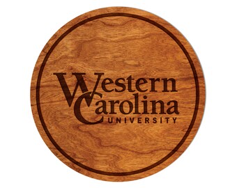 Western Carolina Catamounts Coaster – Crafted from Cherry or Maple Wood – Western Carolina University (WCU)