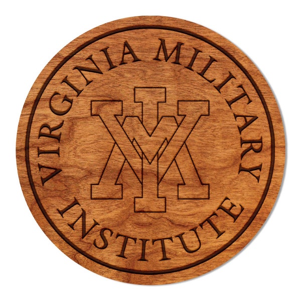 VMI Keydets Coaster – Crafted from Cherry or Maple Wood – Virginia Military Institute (VMI)