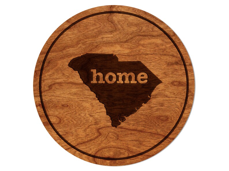 All 50 States Available Crafted from Cherry or Maple Wood Home State Map Coaster
