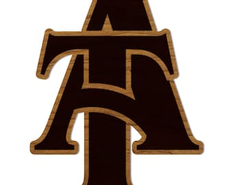 Tapiz de pared NCAT Aggies on State - Elaborado en madera de cerezo o arce